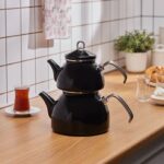 کتری قوری لعابی کاراجا Loreto مشکی