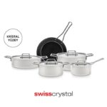سرویس قابلمه 9 پارچه کاراجا Swiss Crystal Mastermaid کرم
