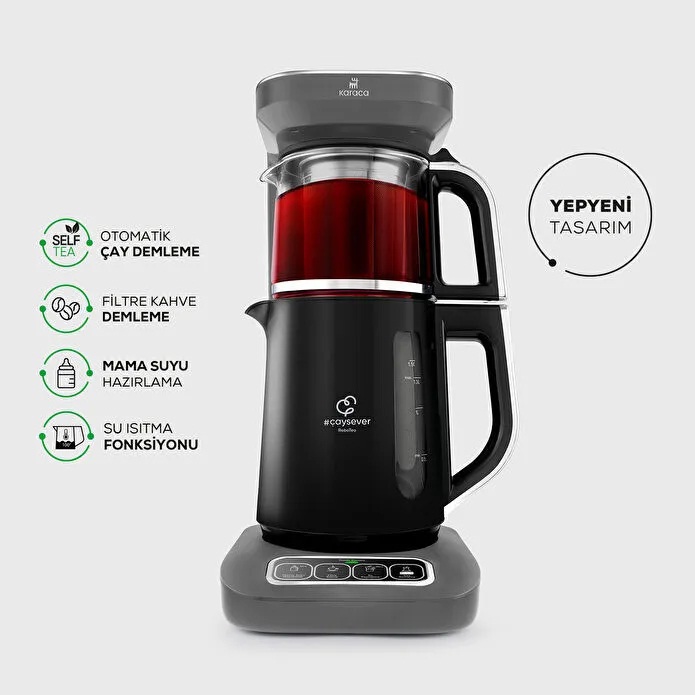 1 چای ساز و قهوه ساز کاراجا ۲۵۰۰ واتی مدل Robotea Pro 4 in 1 خاکستری فضایی - Image 1