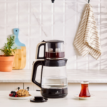 چایساز شیشه ای کاراجا مدل Glass Tea کرم