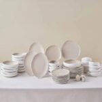 سرویس غذاخوری 55 پارچه 12 نفره کاراجا مدل Earth Collection Cupid کرم