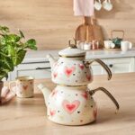 کتری قوری لعابی کاراجا مدل Heart